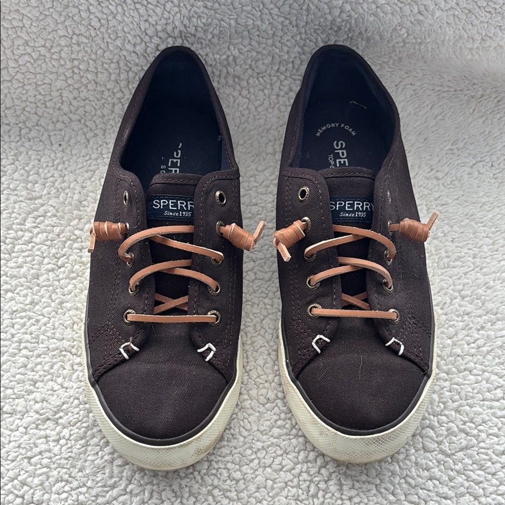 Sperry Top-Sider Crest Vibe brown canvas sneakers